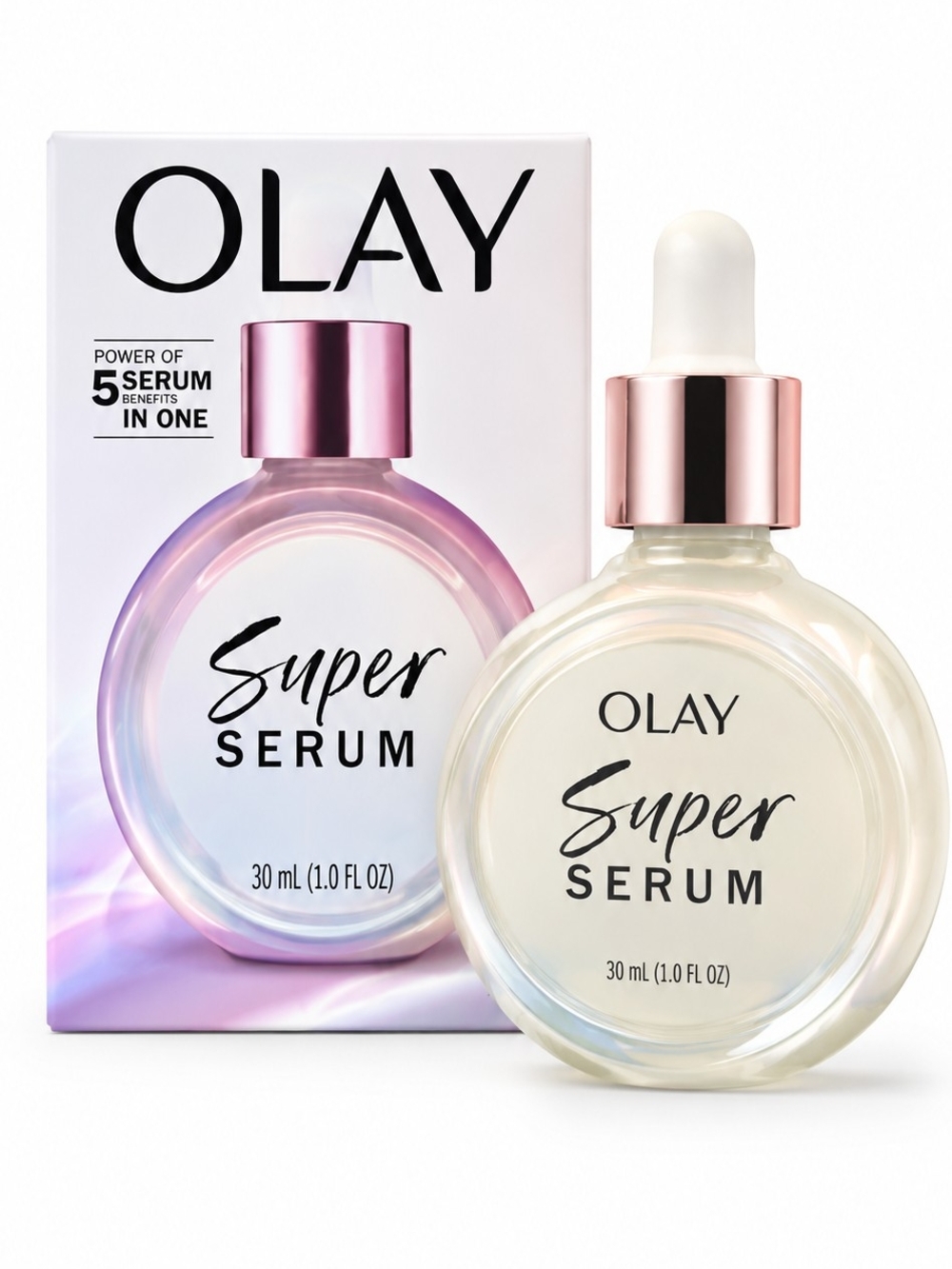 Olay Super Serum 5-in-1 Face Serum 1 oz New
